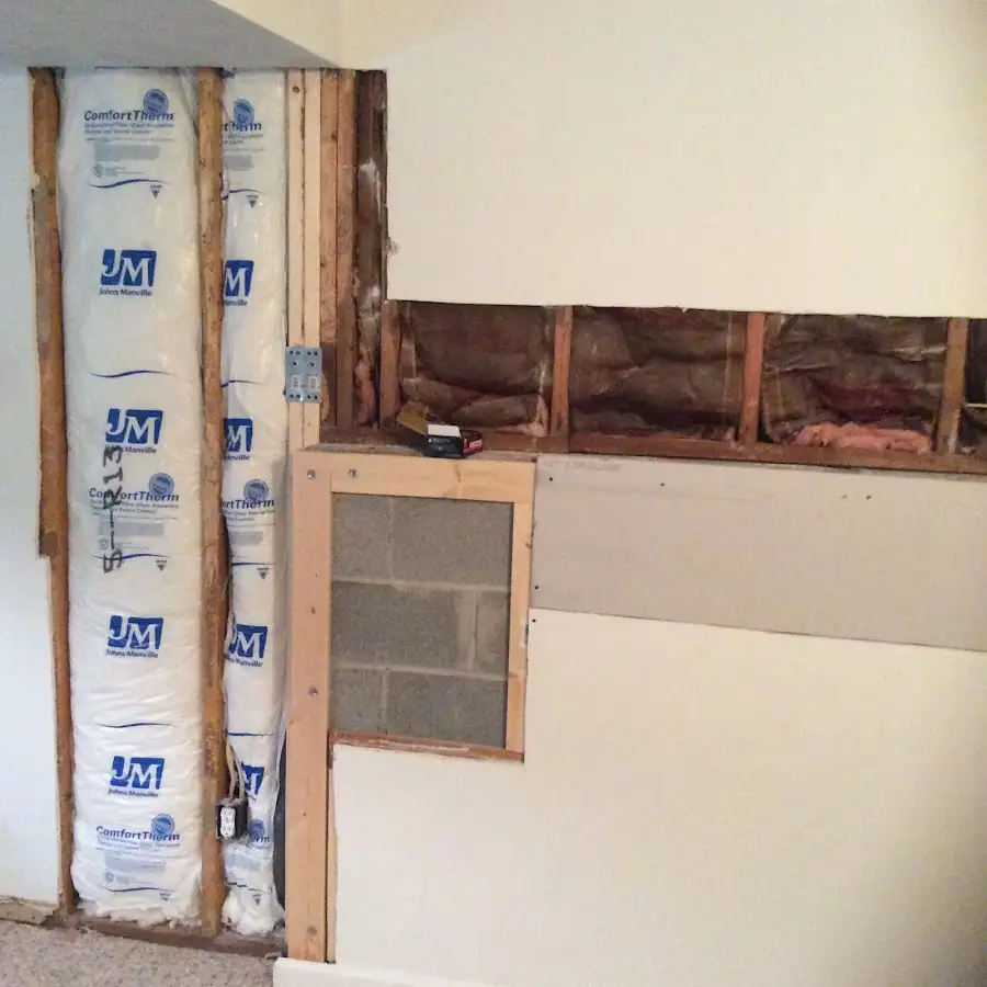Wall insulation replacement during Contents Cleaning & Restoration in Forest Glen